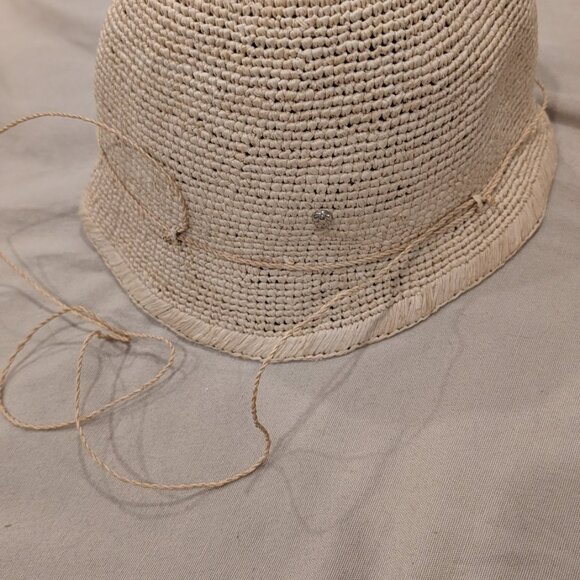 Helen Kaminski "Britton" raffia straw cloche bucket hat (unisex) - size M - Picture 3 of 6